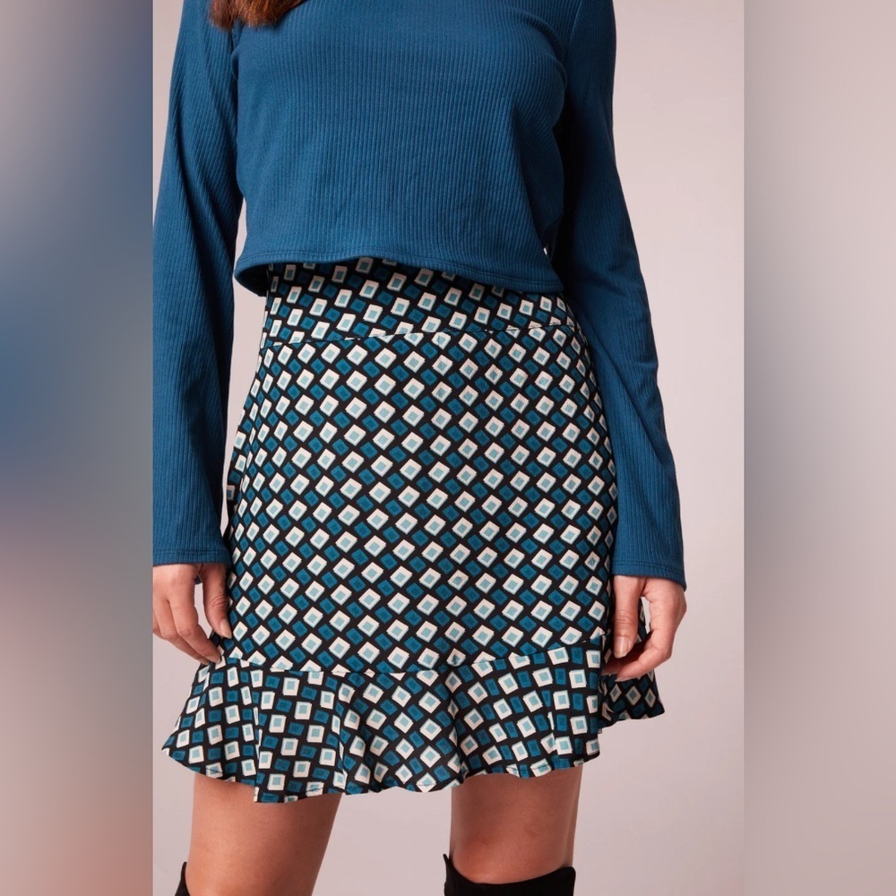 NWT Deep Teal Colette skirt Medium Band of Gypsies Band of the Free - Picture 4 of 5